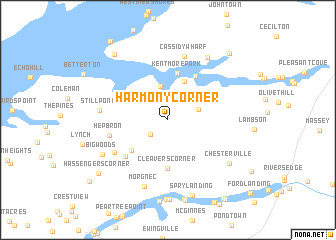 map of Harmony Corner