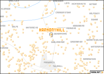 map of Harmony Hill