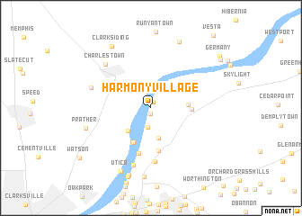 map of Harmony Village