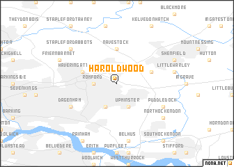 map of Harold Wood