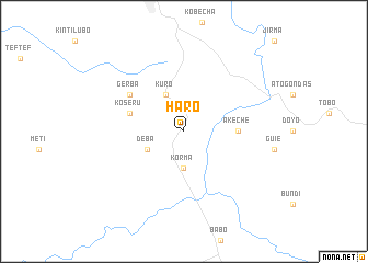 map of Hāro