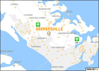 map of Harpersville