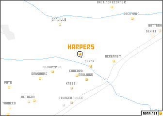 map of Harpers