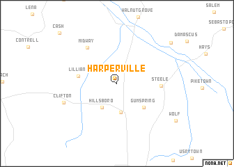 map of Harperville