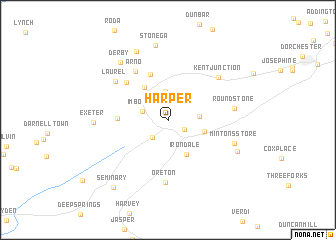 map of Harper