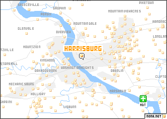 map of Harrisburg