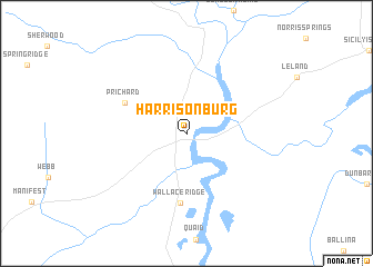 map of Harrisonburg