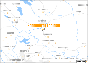 map of Harrogate Springs