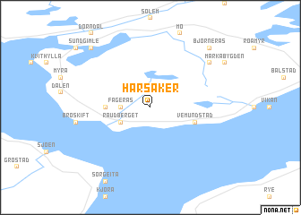 map of Hårsåker