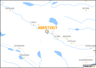 map of Harstveit