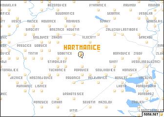 map of Hartmanice