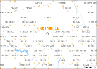 map of Hartmanice