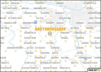 map of Hartmannsdorf