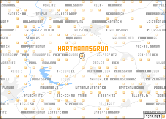 map of Hartmannsgrün