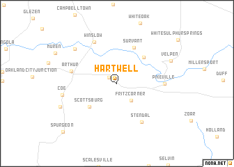 map of Hartwell