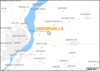 map of Harvard Hills