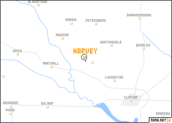 map of Harvey