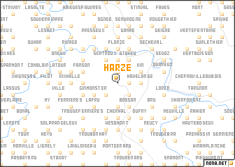 map of Harzé