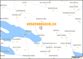 map of Ḩasanābād-e Kaleh