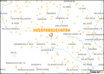 map of Ḩasanābād-e Karah