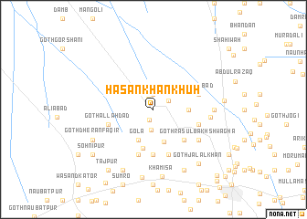 map of Hasan Khān Khuh