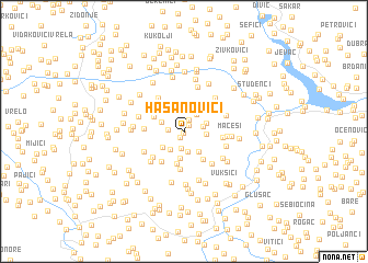 map of Hasanovići