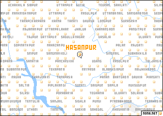 map of Hāsānpur