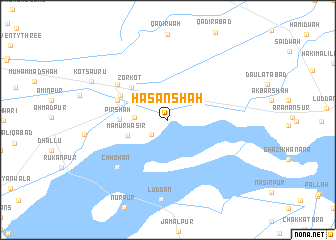 map of Hasan Shāh