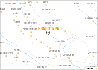map of Ḩasan Tepe