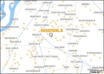 map of Hasanwāla