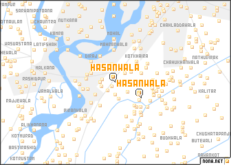 map of Hasanwāla