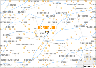 map of Hasanwāli