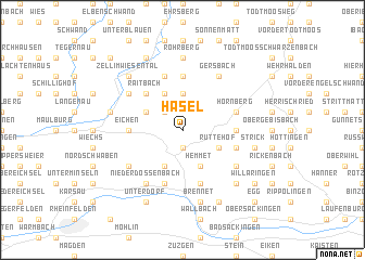 map of Hasel