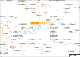 map of Hāshemābād
