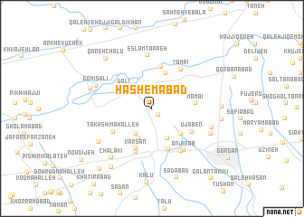 map of Hāshemābād