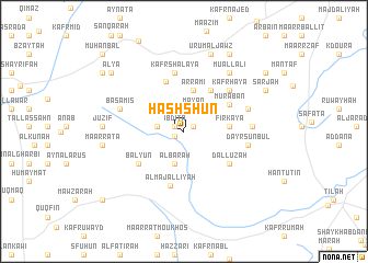 map of Ḩashshūn