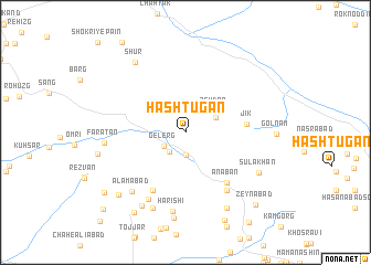 map of Hashtūgān