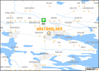 map of Håstaholmen