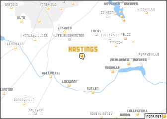 map of Hastings