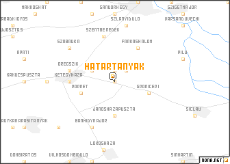 map of Határtanyák