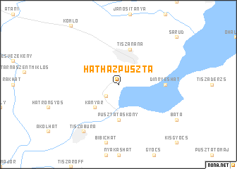 map of Hatházpuszta