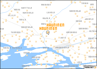 map of Hauninen