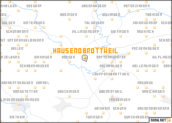 map of Hausen ob Rottweil