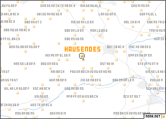 map of Hausen-Oes