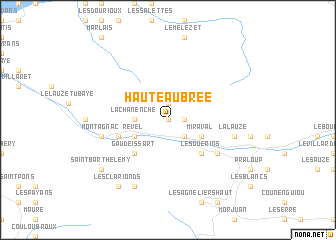 map of Haute-Aubrée