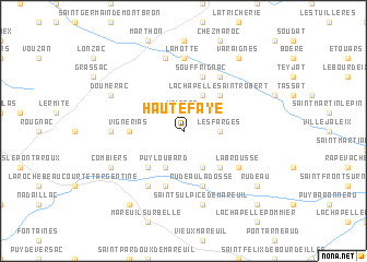 map of Hautefaye