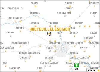 map of Hauteville-lès-Dijon