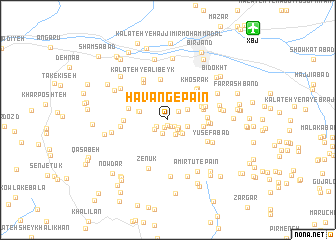 map of Hāvang-e Pā\