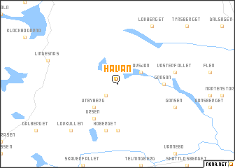 map of Håvån