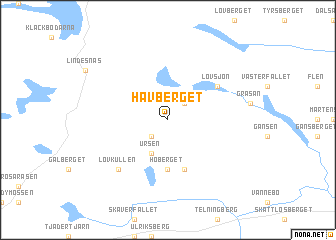 map of Håvberget